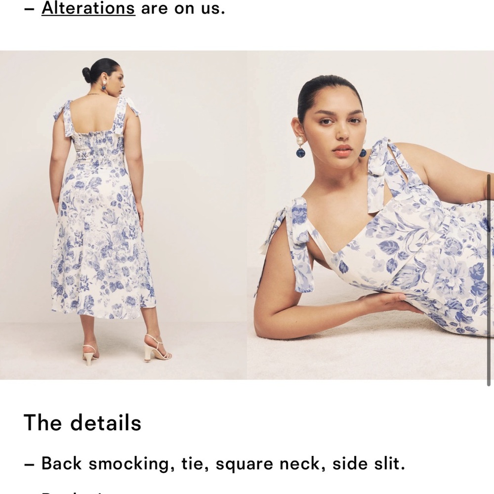 Reformation twilight Lucerne dress BNWT 12 - Picture 3 of 6